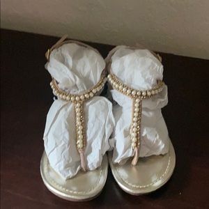 Jewel pearl sandals